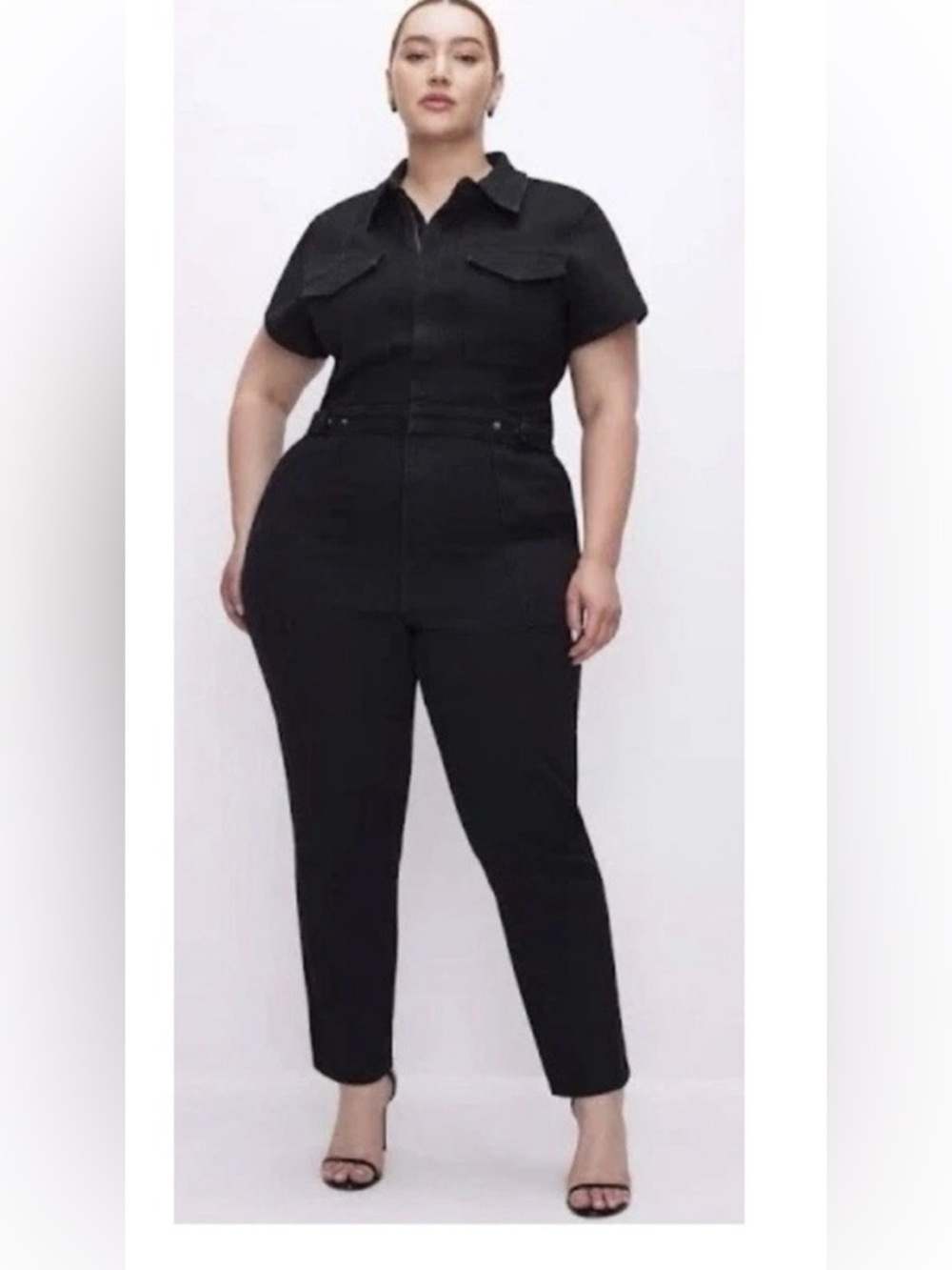 Good American Fit For Success Jumpsuit Black099 3X